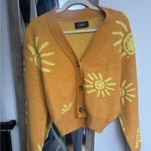 Cider Mustard Sunburst Cardigan